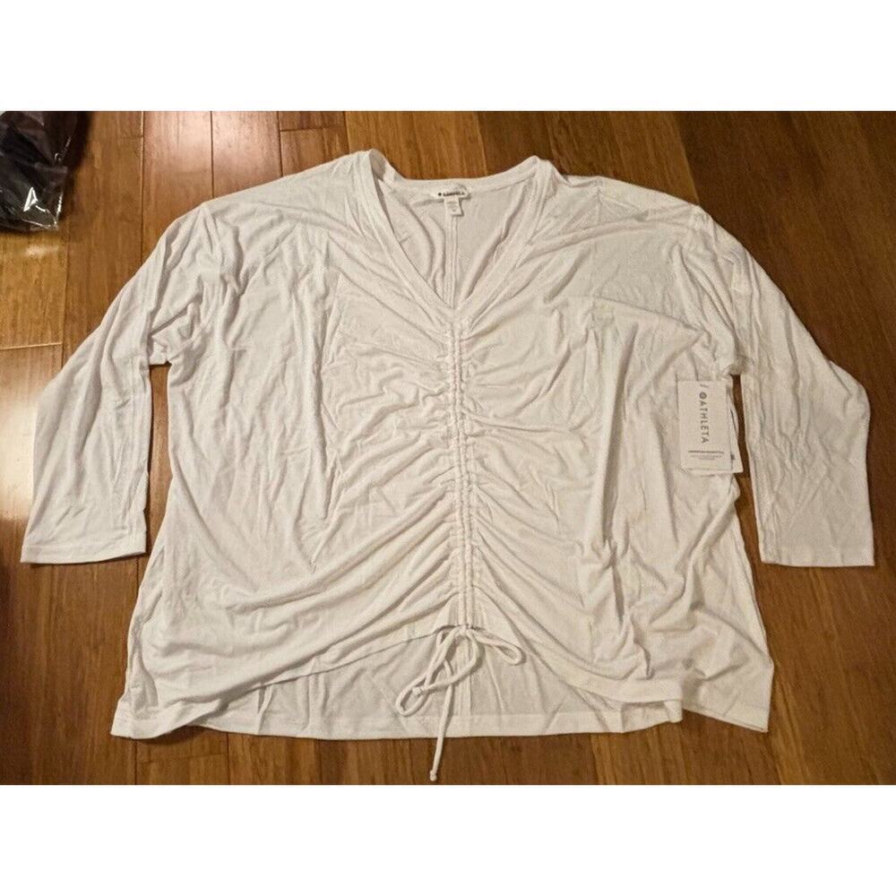 Athleta Crossover Ruched & Stratus Tops Size 3X NWT $139 Value LOT OF 2 Basics - Picture 5 of 10